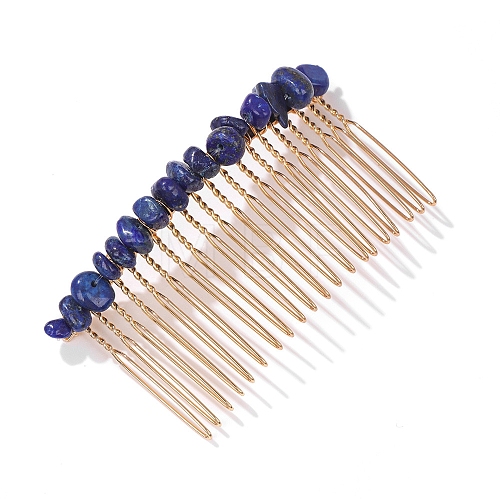 Lapis Lazuli Gravel Hair Clip PW-WGC4E5C-04-1