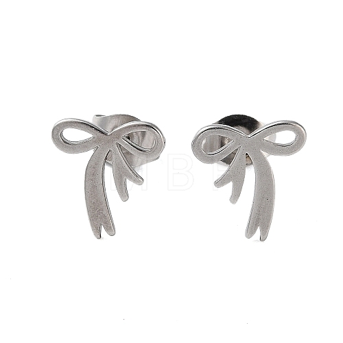 Non-Tarnish Plating 304 Stainless Steel Stud Earrings for Women EJEW-S233-01P-02-1