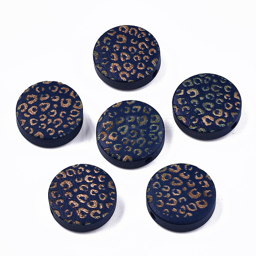 Painted Natural Wood Beads WOOD-T021-49A-02-1