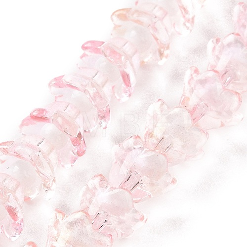 Transparent Glass Beads Strands LAMP-H061-01D-03-1
