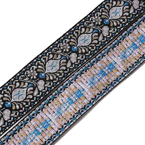 Ethnic style Embroidery Polyester Ribbons OCOR-WH0067-37B-1