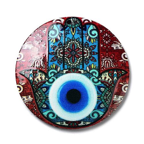 Opaque Acrylic Pendants SACR-P029-A01-1