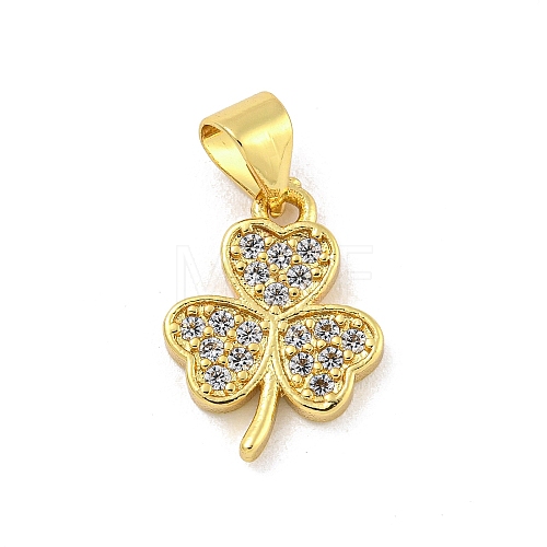 Rack Plating Brass Pave Cubic Zirconia Charms KK-G513-12G-1