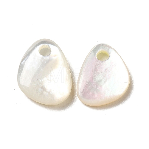 Natural White Shell Teardrop Charms SSHEL-M022-02-1