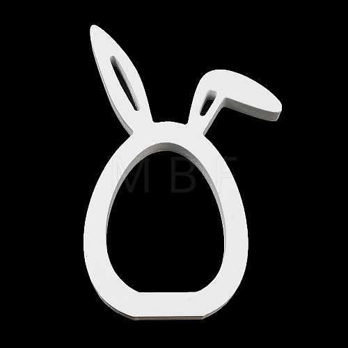 Easter Wood Rabbit Figurines DJEW-A012-01B-1