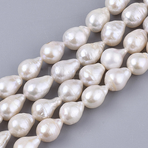 Natural Baroque Pearl Keshi Pearl Beads Strands PEAR-Q015-019A-01-1