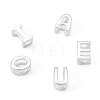 5Pcs 5 Styles 925 Sterling Silver Hollow Initial Beads STER-TA0001-55-3