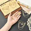 5Pcs Rhinestone Eye & Alloy Star Charms Safety Pin Brooch JEWB-CJ0003-44-4