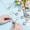 6Pcs 316 Stainless Steel Photo Locket Keychain KEYC-UN00013-4