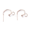 304 Stainless Steel Half Hoop Earrings STAS-Z028-B02-RG-1
