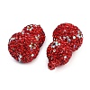 Handmade Polymer Clay Rhinestone Beads CLAY-B006-01-2