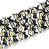 Handmade Porcelain Ceramic Beads Strands PORC-T135-07B-1