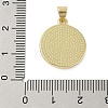 Flat Round Real 18K Gold Plated Rack Plating Brass Pendants KK-Z074-19G-03-3