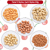 150G 5 Style Opaque Resin Imitation Nuts Ornaments RESI-CA0001-43-5