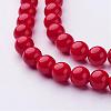 Natural Mashan Jade Round Beads Strands G-D263-8mm-XS31-2