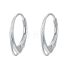 925 Sterling Silver Leverback Hoop Earring Findings STER-M104-02S-1