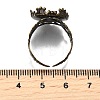 Cuff Brass Filigree Ring Components KK-E477-AB-NF-4