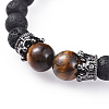 Natural Tiger Eye Stretch Bracelets BJEW-JB04563-03-2