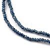 Faceted Rondelle Glass Beaded Necklaces NJEW-JN03004-04-3