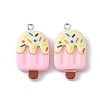 Opaque Resin Pendants RESI-CJC0011-26E-2