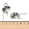Natural Eagle Eye Stone Chips Drop Earrings EJEW-TA00817-04-5