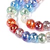 Electroplate Transparent Glass Beads Strands EGLA-N022-17A-C01-3