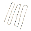 Natural Indian Agate Beaded Round Link Chains AJEW-JB01533-04-3