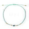 Glass Seed Beads & Resin Braided Bead Bracelets TK7632-11-1