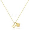 Brass Initial and Heart Pendant Necklaces for Women FS-WG01F32-08-1