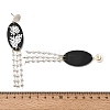 Alloy & Resin Pearl Tassel Stud Dangle Earrings EJEW-G466-04G-3