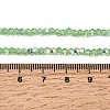 AB Color Plated Transparent Glass Beads Strands GLAA-G127-01G-4