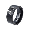 201 Stainless Steel Boy with Heart Finger Ring RJEW-N043-13E-1