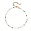 Glass Beaded Link Chain Bracelets for Women BJEW-JB12977-2
