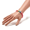 Handmade Polymer Clay Heishi Beads Stretch Bracelet BJEW-JB07393-6