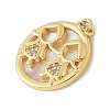 Brass Micro Pave Cubic Zirconia Pendants KK-K298-22G-03-2