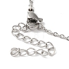 Non-Tarnish 304 Stainless Steel Cable Chain Bowknot Pendant Necklaces NJEW-Z041-02P-01-3