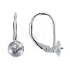 Rhodium Plated 925 Sterling Silver Leverback Earring Findings STER-I017-084I-P-2
