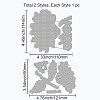 2Pcs 2 Styles Carbon Steel Cutting Dies Stencils DIY-WH0309-608-6