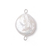 Natural Keshi Pearl Connector Charms PALLOY-JF04188-01-1