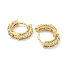 Rack Plating Brass Micro Pave Cubic Zirconia Hoop Earring EJEW-C102-13G-03-2