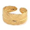 Real 18K Gold Plated 304 Stainless Steel Cuff Bangles BJEW-L695-001G-02-2