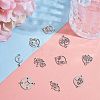 12Pcs 12 Styles 201 Stainless Steel Connector Charms STAS-SZ0002-58-3
