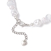 Plastic Imitation Pearl with Cat Eye Round and Nuggets Beaded Necklaces for Women NJEW-JN05714-5