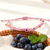 Glass Beads Braided Bead Bracelets TN6908-2-1