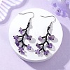3 Pairs 316 Surgical Stainless Steel Glass Seed Beads Chip Dangle Earrings EJEW-TA00774-3