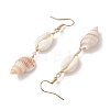 304 Stainless Steel Shell Shape Dangle Earrings EJEW-JE06265-02-5