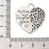 Heart with Words Tibetan Style Alloy Pendants TIBEP-S295-43AS-RS-3