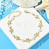 Ocean 304 Stainless Steel Sea Animals Link Chain Anklets for Women AJEW-AN00823-02-1