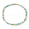 Christmas Theme Glass Seed Beads Stretch Bracelets for Women Men QL3025-2-2