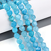 Dyed Natural White Jade Beads Strands G-T139-8mm-46G-1